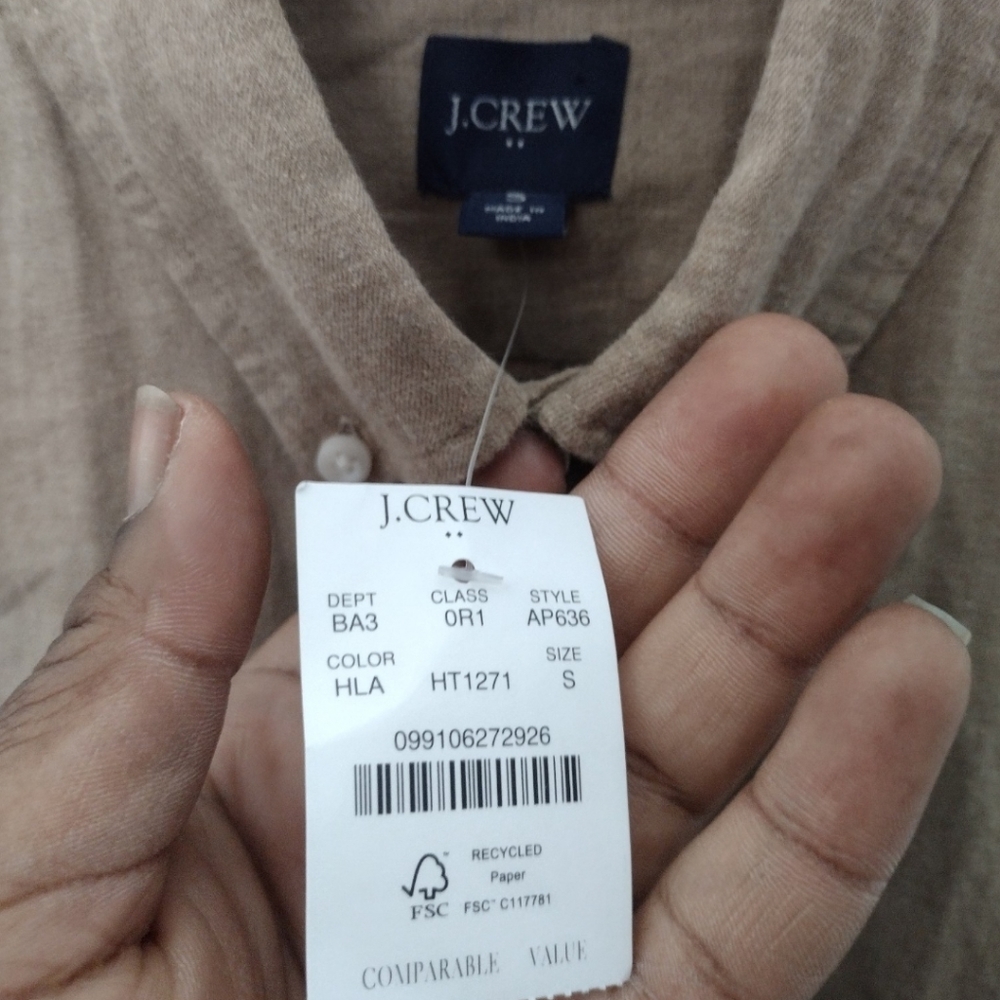J.Crew Solid Brushed Twill Shirt - Picture 5 of 7